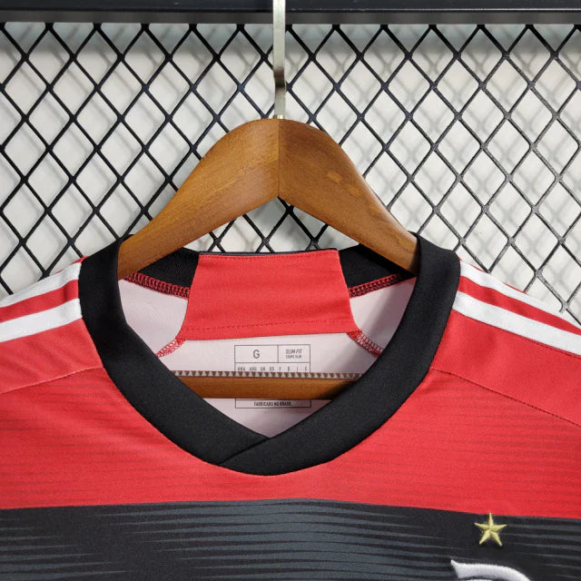 Camisa Flamengo I Home 2023/24 Masculino Vermelho e Preto