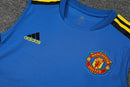 Conjunto Regata Manchester United 21/22 Adidas - Azul+Preto+Amarelo