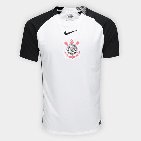 Camisa Corinthians 25/26  Torcedor Masculina - Branco+Preto