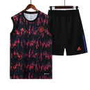 Conjunto Regata Manchester United Flames 21/22 Adidas - Preto