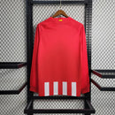 Camisa Atlético de Madrid I Home Manga longa Nike Torcedor Masculino Vermelho e Branco