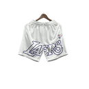Shorts NBA Lakers 23/24 Casual - Nike - Branco - Preto - Amarelo - Azul