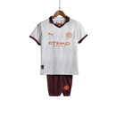 Kit Infantil Manchester City Away 23/24 - Off White