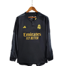 Camisa Real Madrid Away Manga Longa 23/24 Adidas Torcedor Masculina - Preto