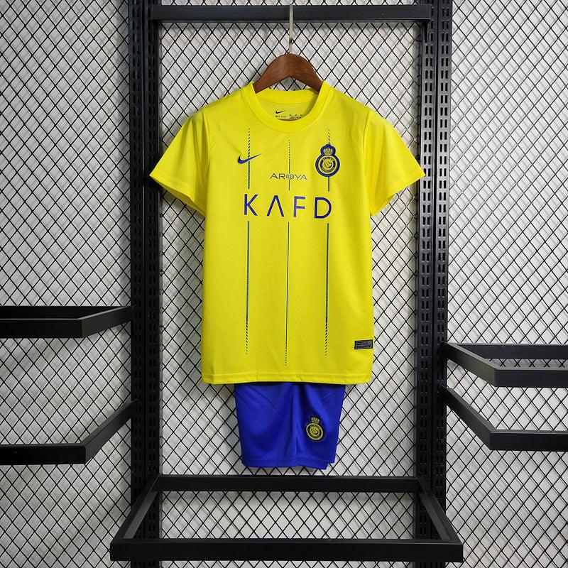 Kit Infantil Al Nassr Home 23/24 - Nike - Amarelo