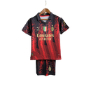 Kit Infantil Milan Away 23/24 - Puma - Preto e Vermelho