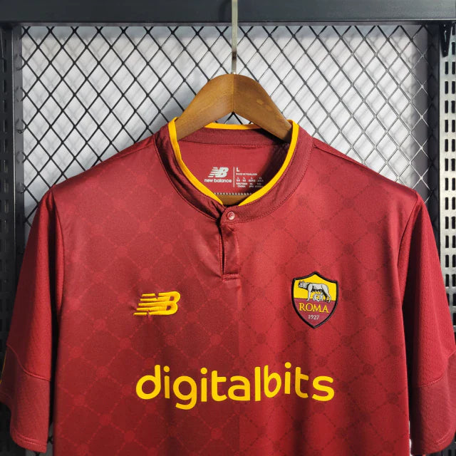 Camisa Roma I New Balance Torcedor 2022/23 Masculino Vermelho