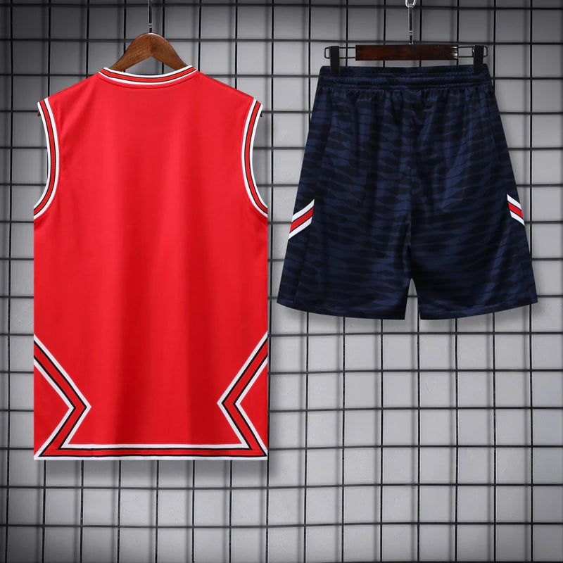 Conjunto Regata PSG 22/23 Jordan - Vermelho+Azul