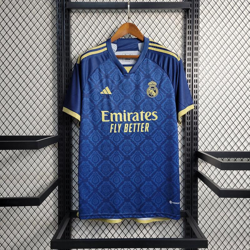 Camisa Real Madrid Adidas 23/24 Torcedor Masculino Azul