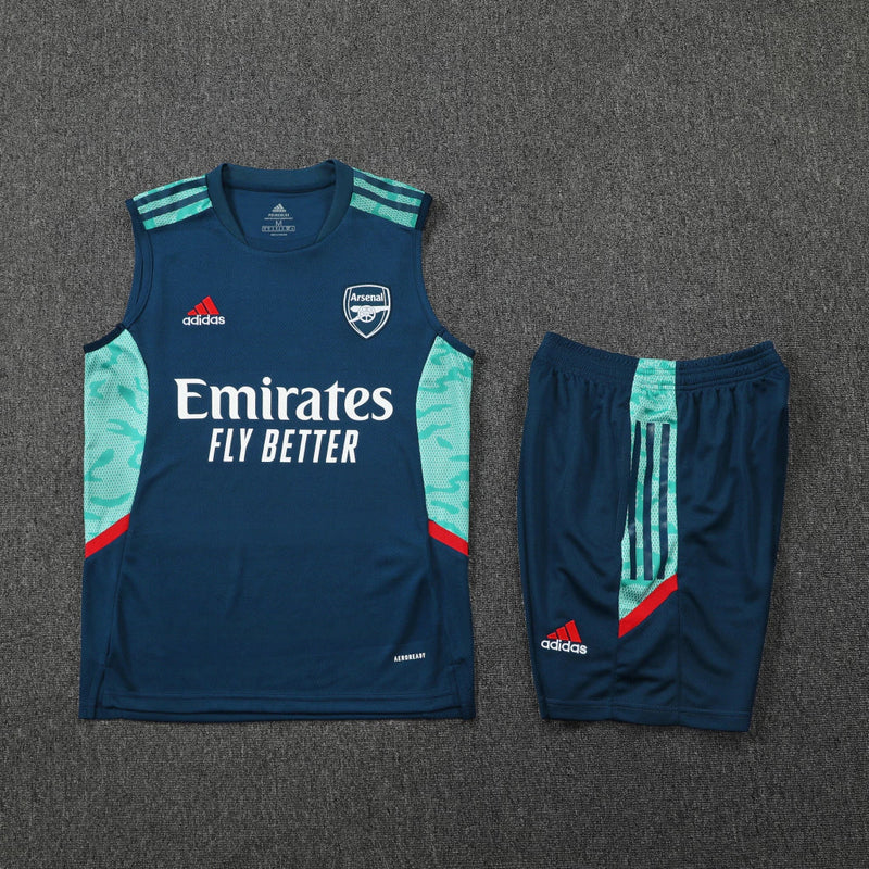 Conjunto Regata Arsenal Training 2022/23 Adidas - Azul