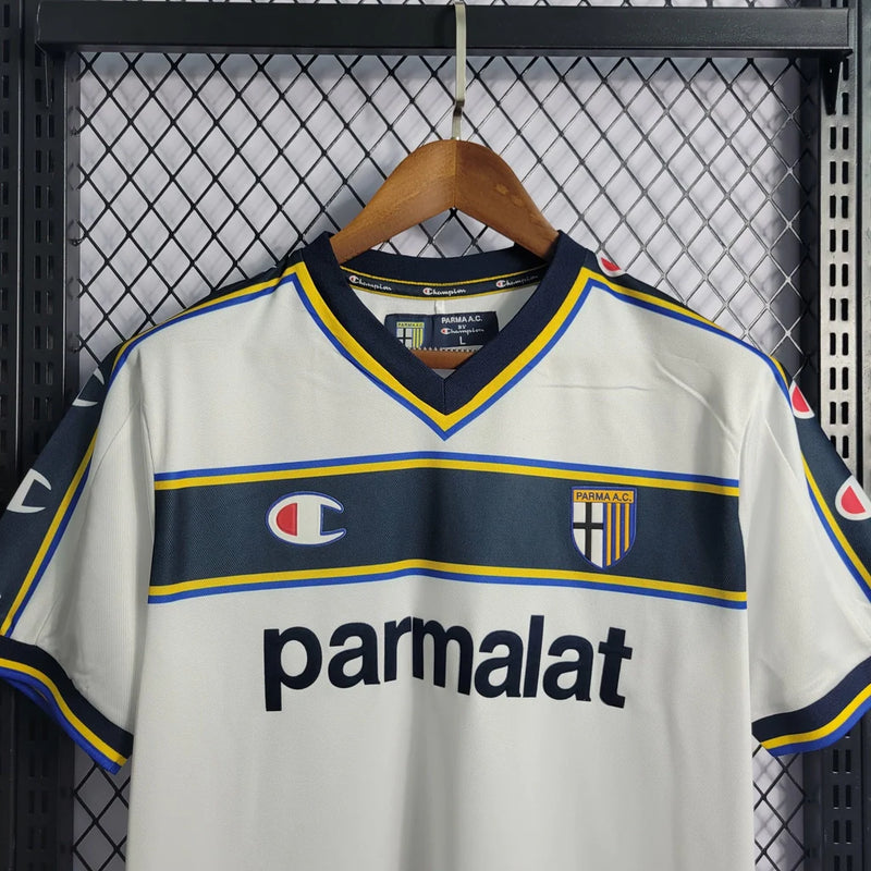 Camisa Retrô Parma Away Champion 2002/03 Masculino Branco