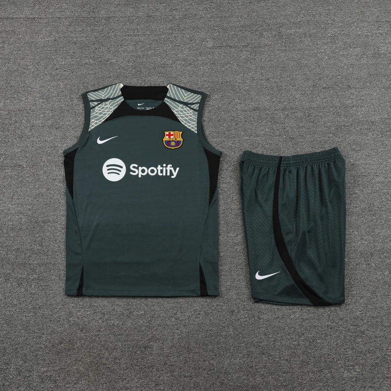 Conjunto Regata Barcelona 23/24 Nike - Verde Escuro