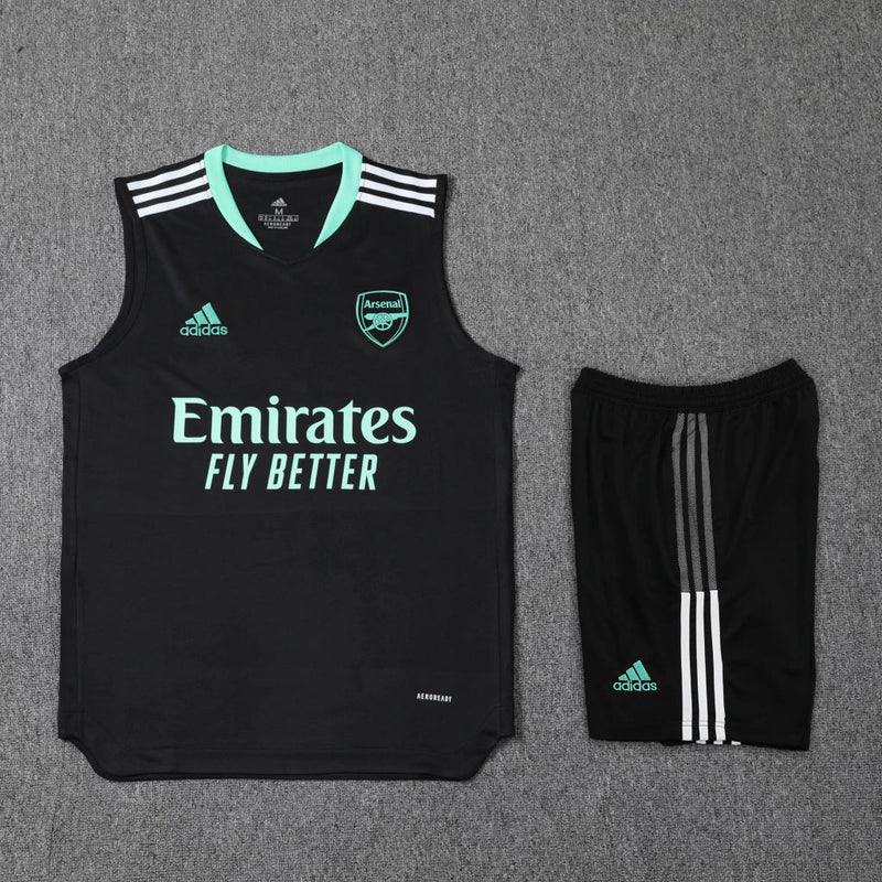 Conjunto Regata Arsenal Training 2022/23 Adidas - Preto