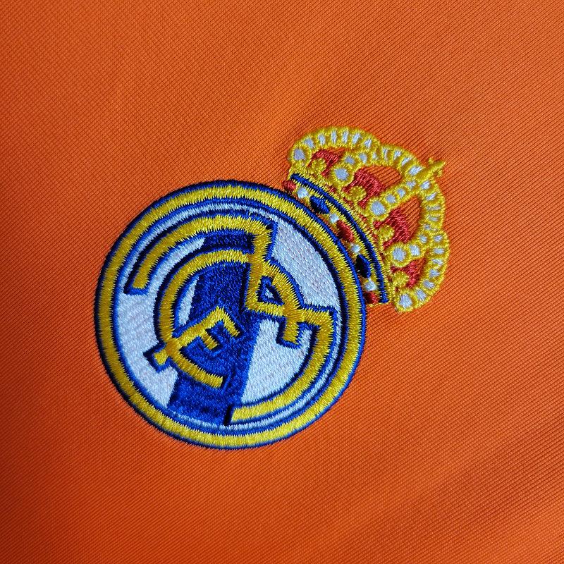 Camisa Real Madrid II Away 2013/14 Retrô (Manga longa) Laranja