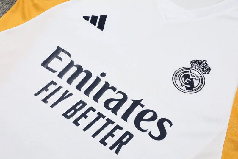 Conjunto Regata Real Madrid Training 2023/24 Adidas - Branco