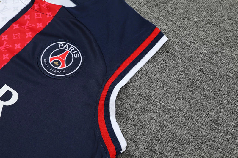 Conjunto Regata PSG 22/23 Jordan - Azul+Vermelho