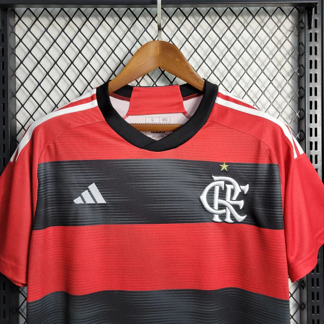 Camisa Flamengo I Home 2023/24 Masculino Vermelho e Preto