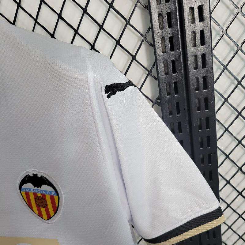 Camisa Valencia Home Puma 2023/24 Polo- Branca