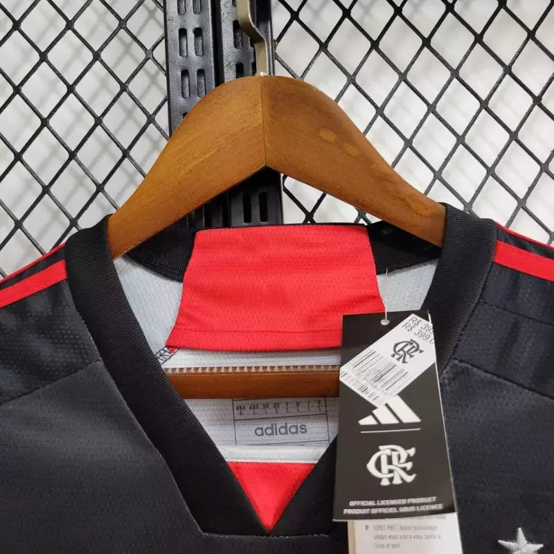 Camisa Flamengo I Home 2024/25 Torcedor Adidas Masculino Vermelho e Preto