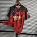 Camisa Milan IV Torcedor 23/24 Masculino Vermelho e Preto
