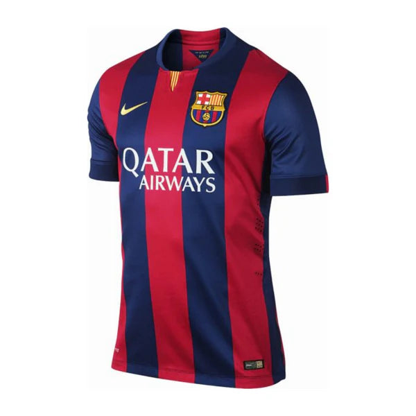 Camisa Retro Barcelona I Home Nike 2015/16 Masculino Azul e Grená