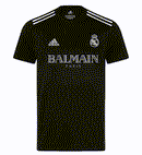 Camisa Real Madrid x Balmain Refletiva Torcedor Adidas 2023/24 - Preta
