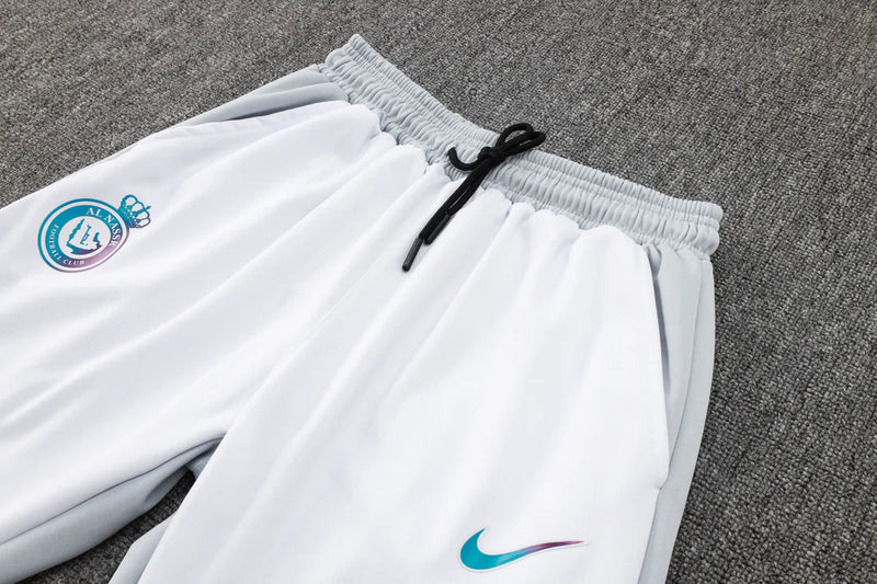 Conjunto Nike Tech Fleece Refletivo Al Nassr 23/24 Zíper Longo Branco