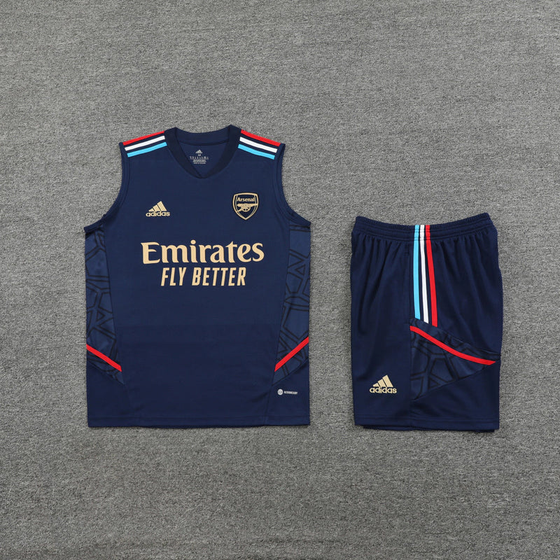 Conjunto Regata Arsenal Training 2023/24 Adidas - Azul Escuro