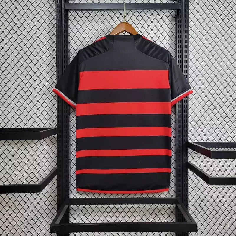 Camisa Flamengo I Home 2024/25 Torcedor Adidas Masculino Vermelho e Preto