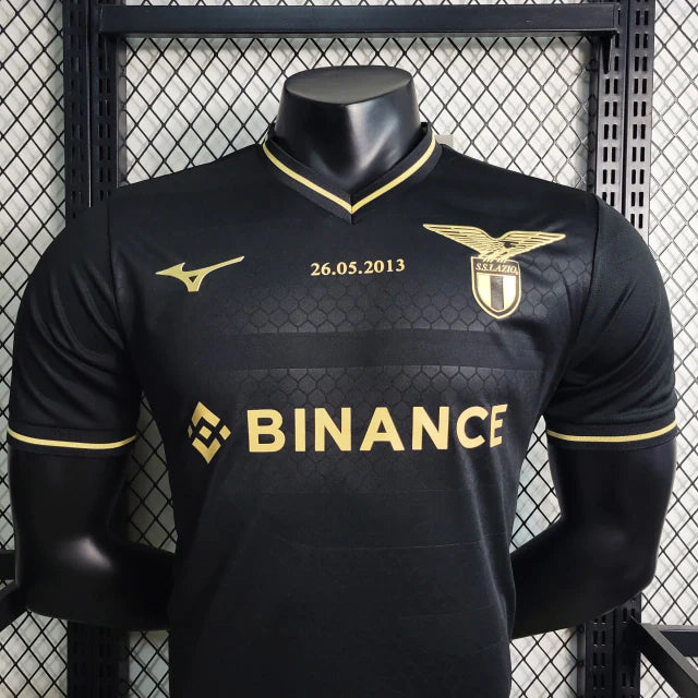 Camisa Lazio "10 anos Copa Itália 2013" Jogador 23/24 Masculino Preto