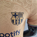 Camisa Barcelona Away 22/23 Jogador Masculina - Dourada