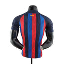 Camisa Barcelona Home 22/23 Jogador  Masculina - Azul Marinho, Azul Royal e Vermelho