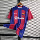Camisa Barcelona I Home Torcedor 2023/24 Masculino Azul e Grená