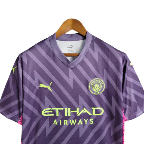 Camisa Manchester City Goleiro 23/24 - Torcedor Masculina - Roxo