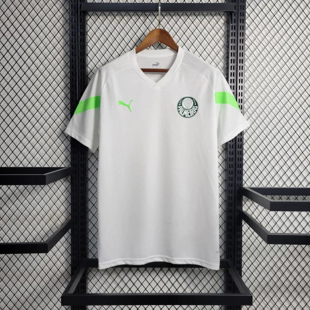 Camisa Palmeiras Treino 23/24 - Torcedor Masculina - Branco e Verde Limão