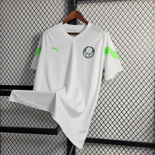 Camisa Palmeiras Treino 23/24 - Torcedor Masculina - Branco e Verde Limão