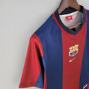 Camisa Retrô Barcelona Home 1998/99 Masculino - Azul e Grená