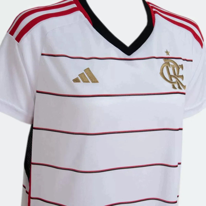 camisa do flamengo mengão feminina branca dourado 2023