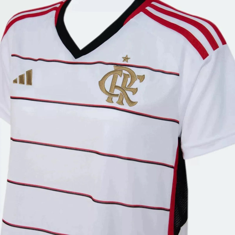 camisa do flamengo mengão feminina branca dourado 2023