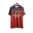 Camisa Milan IV Torcedor 23/24 Masculino Vermelho e Preto
