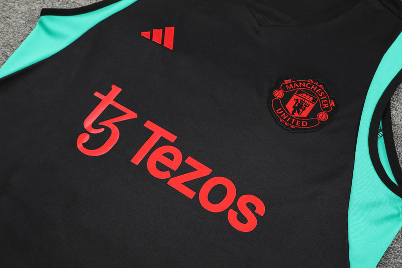 Conjunto Regata Manchester United 23/24 Adidas - Preto