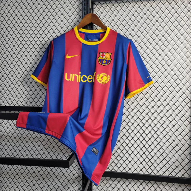 Camisa Barcelona Retrô I Home 2010/11 Torcedor Nike Masculino Vermelho e Azul