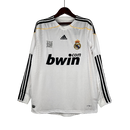 Camisa Real Madrid Manga Longa I Home Adidas 2009/10 Masculino Branco