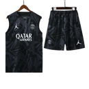 Conjunto Regata PSG Jordan 22/23 - Preto+Cinza