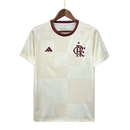 Camisa do Flamengo Pré Jogo Adidas Torcedor 2024/25 Masculino Bege