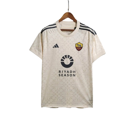 Camisa Roma Away Adidas Torcedor 23/24 Masculino - Off White Branco