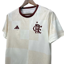 Camisa do Flamengo Pré Jogo Adidas Torcedor 2024/25 Masculino Bege