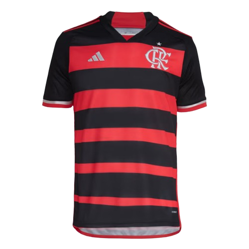 Camisa Flamengo I Home 2024/25 Torcedor Adidas Masculino Vermelho e Preto