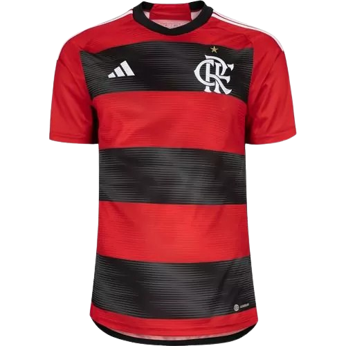 Camisa Flamengo I Home 2023/24 Masculino Vermelho e Preto