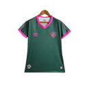 Camisa Fluminense III 23/24 Umbro Torcedor Feminina Verde e Rosa